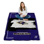 custom baltimore ravens grunge patch purple white quilt blanket best selling