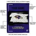 custom baltimore ravens grunge patch purple white quilt blanket best selling