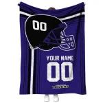 custom baltimore ravens helmet theme purple quilt blanket best selling