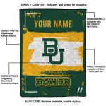 custom baylor bears grunge patch green white quilt blanket best selling