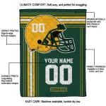 custom baylor bears helmet theme green quilt blanket best selling