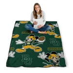 custom baylor bears mickey football green quilt blanket best selling