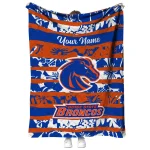 custom boise state broncos layered florals orange white quilt blanket best selling