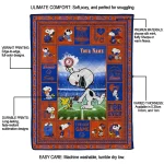 custom boise state broncos snoopy coach orange quilt blanket best selling