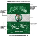 custom boston celtics helmet fan green white quilt blanket best selling