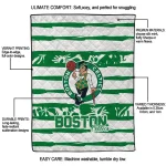 custom boston celtics layered florals green white quilt blanket best selling