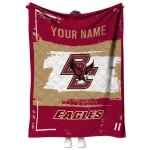 custom boston college eagles grunge patch maroon white quilt blanket best selling