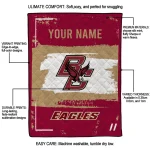 custom boston college eagles grunge patch maroon white quilt blanket best selling