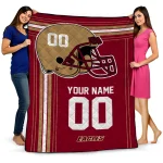 custom boston college eagles helmet theme maroon quilt blanket best selling