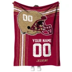custom boston college eagles helmet theme maroon quilt blanket best selling
