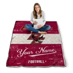 custom boston college eagles hibiscus burst maroon white quilt blanket best selling