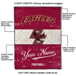 custom boston college eagles hibiscus burst maroon white quilt blanket best selling