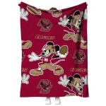 custom boston college eagles mickey football maroon quilt blanket best selling