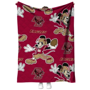 custom boston college eagles mickey football maroon quilt blanket fashion forward