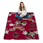 custom boston college eagles mickey football maroon quilt blanket best selling