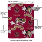 custom boston college eagles mickey football maroon quilt blanket best selling