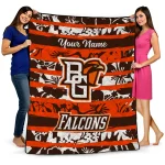 Custom Bowling Green Falcons Layered Florals Orange White Quilt Blanket 1 custom bowling green falcons layered florals orange white quilt blanket best selling