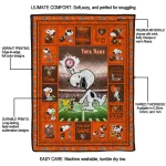 custom bowling green falcons snoopy coach orange quilt blanket best selling