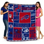 custom buffalo bills helmet passion blue quilt blanket best selling