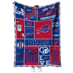 custom buffalo bills helmet passion blue quilt blanket best selling