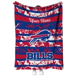 custom buffalo bills layered florals blue white quilt blanket best selling