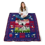 custom buffalo bills snoopy coach blue quilt blanket best selling