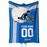 custom buffalo bulls helmet theme royal blue quilt blanket best selling