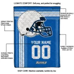 custom buffalo bulls helmet theme royal blue quilt blanket best selling