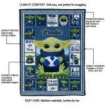 custom byu cougars yody baby pattern blue quilt blanket best selling