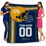 custom california golden bears helmet theme blue quilt blanket best selling