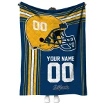custom california golden bears helmet theme blue quilt blanket best selling