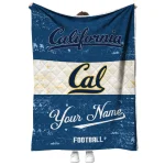 custom california golden bears hibiscus burst blue white quilt blanket best selling