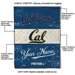 custom california golden bears hibiscus burst blue white quilt blanket best selling