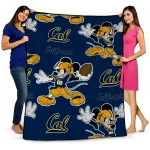 custom california golden bears mickey football blue quilt blanket best selling