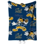 custom california golden bears mickey football blue quilt blanket best selling