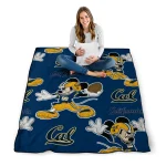 custom california golden bears mickey football blue quilt blanket best selling