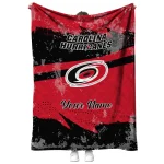 custom carolina hurricanes brushstroke layers red quilt blanket best selling