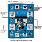 custom carolina panthers mickey crimson blue white quilt blanket best selling