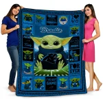 custom carolina panthers yody baby pattern blue quilt blanket best selling