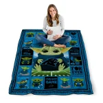 custom carolina panthers yody baby pattern blue quilt blanket best selling