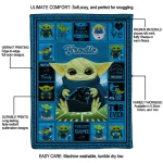 custom carolina panthers yody baby pattern blue quilt blanket best selling