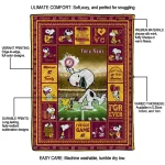 custom central michigan chippewas snoopy coach maroon quilt blanket best selling