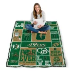 custom charlotte 49ers helmet passion green quilt blanket best selling