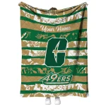 custom charlotte 49ers layered florals green white quilt blanket best selling