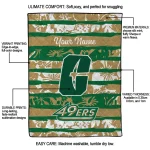 custom charlotte 49ers layered florals green white quilt blanket best selling