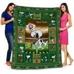 custom charlotte 49ers snoopy coach green quilt blanket best selling