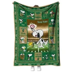 custom charlotte 49ers snoopy coach green quilt blanket best selling