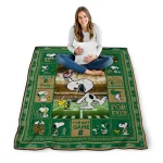 custom charlotte 49ers snoopy coach green quilt blanket best selling
