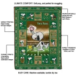 custom charlotte 49ers snoopy coach green quilt blanket best selling