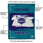 custom charlotte hornets grunge patch teal white quilt blanket best selling